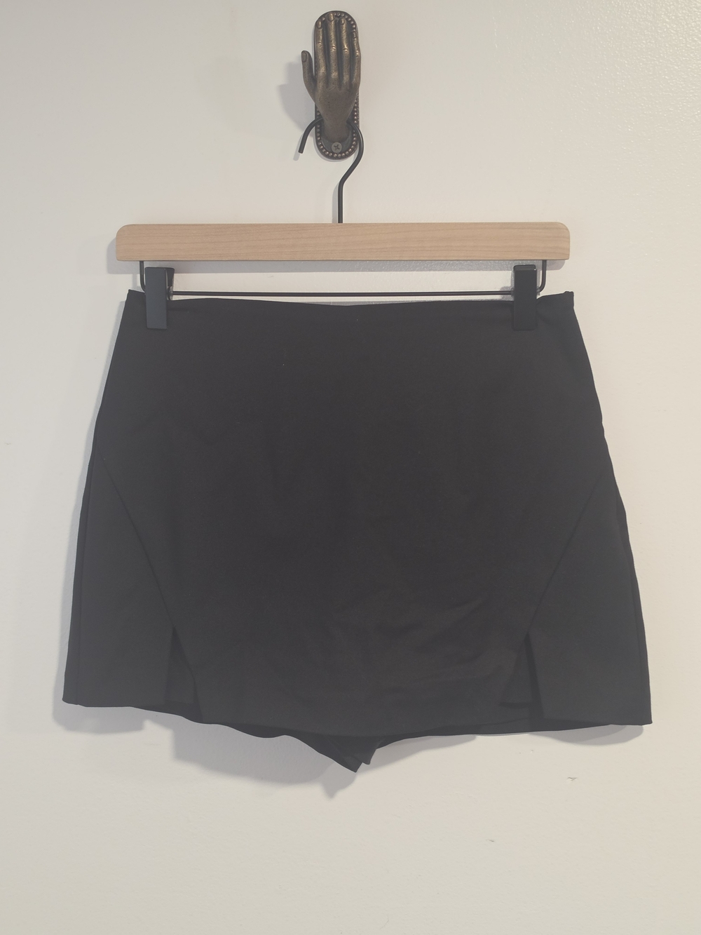Endless Rose Black High Waisted Stretch Mini Skort Women's Size Small